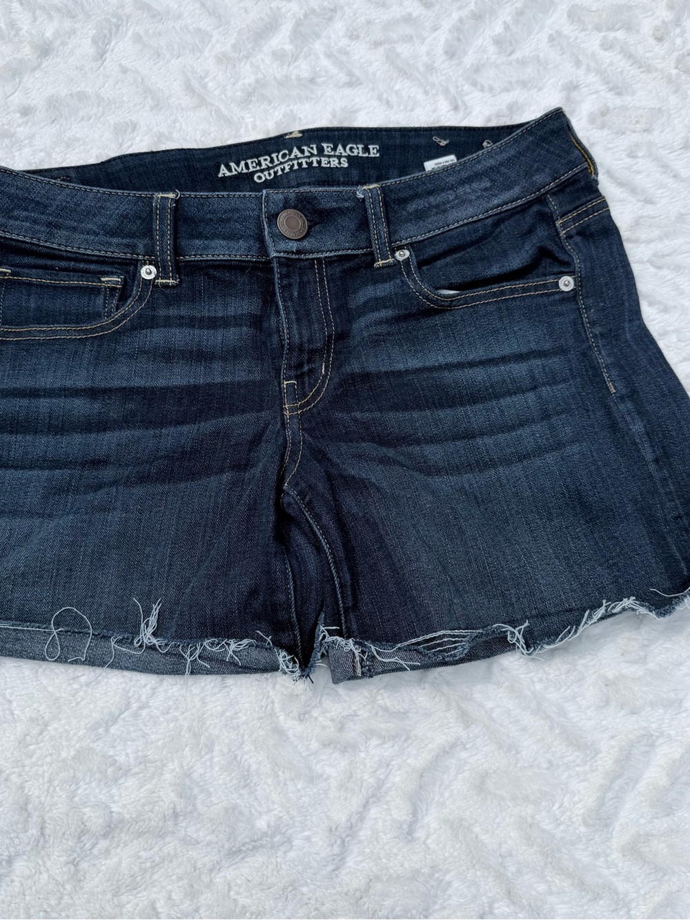 American Eagle Outfitters Dark Indigo Denim Cutoff Shorts - Size 10